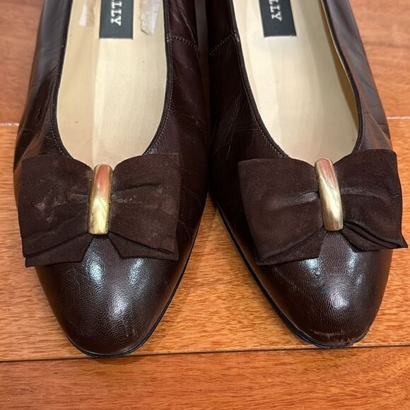 Bally Vintage Vision 7 Burgundy leather flat size 10 - Picture 2 of 11